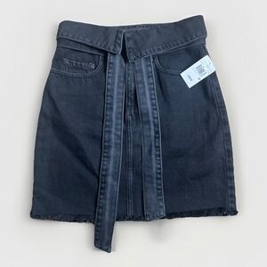 Nobody Denim‎ Women's Black Denim Skirt Size 24 MSRP $169~NWT